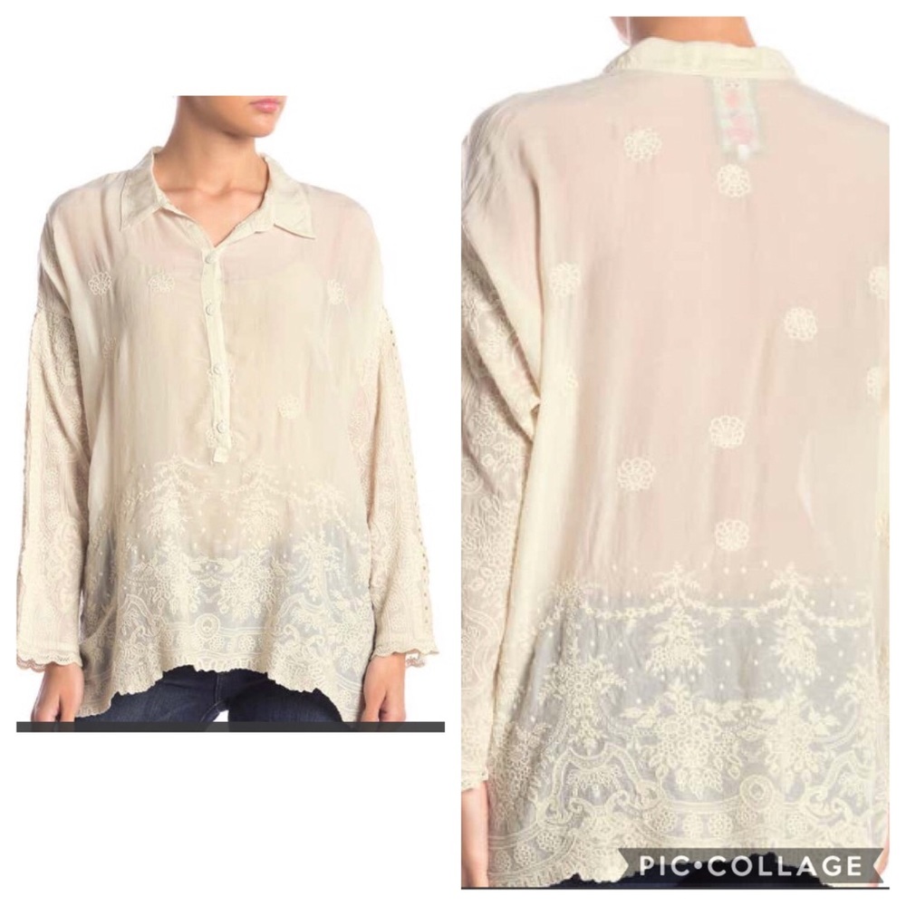 NWT! Johnny Was Antik Lace Collared